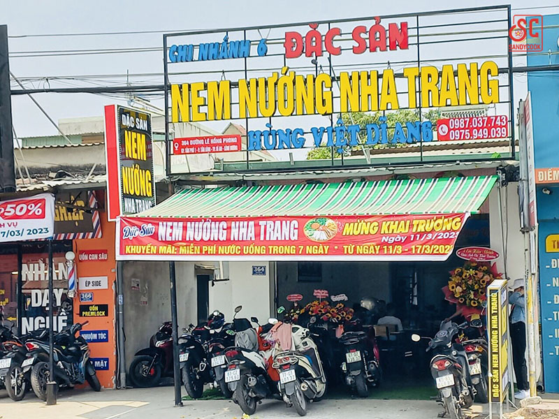 Khai trương chi nhánh nem nướng Nha Trang thứ 6 của đại lý SandyCook