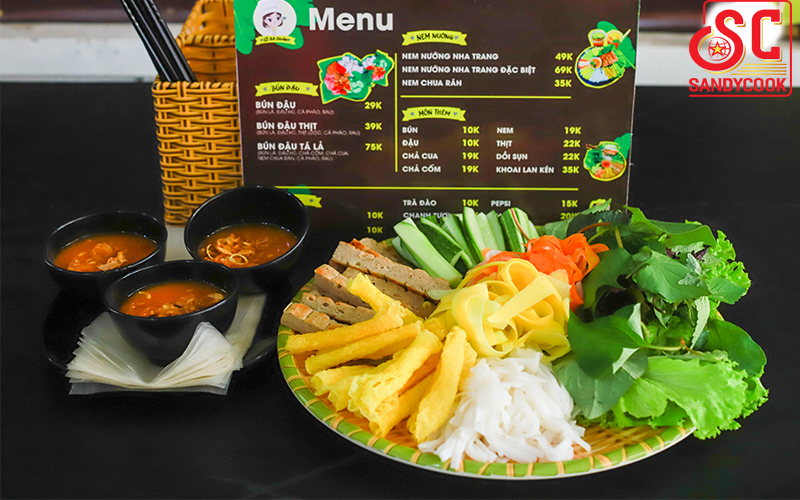 Mẹt nem nướng Nha Trang đầy đủ