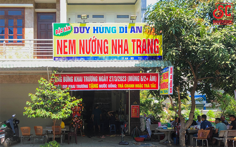 SandyCook mừng khai trương đại lý nem nướng Nha Trang tại Dĩ An