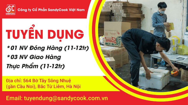 Tuyển gấp nhân viên Đóng hàng