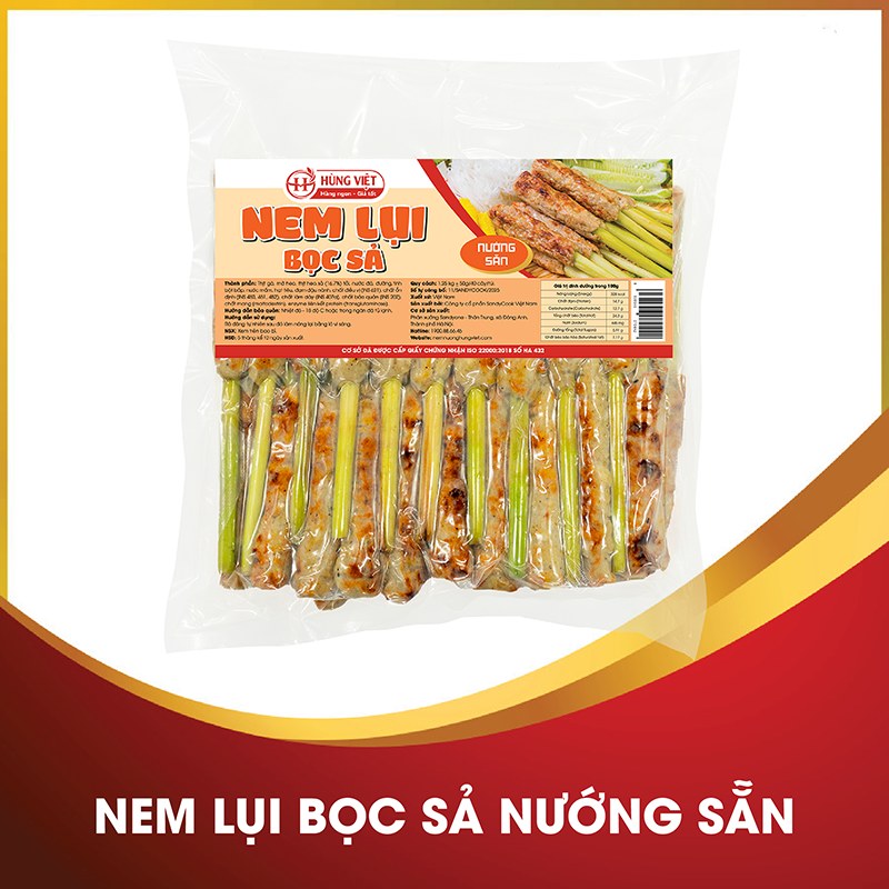 Nem Lụi Bọc Sả Nướng Sẵn