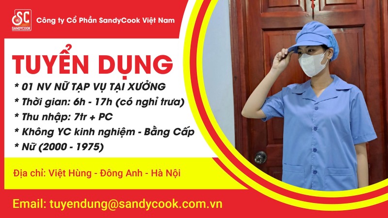 Tuyển dụng nữ tạp vụ
