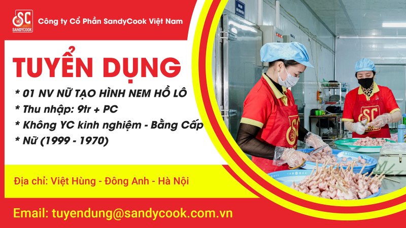Nhân viên tạo hình nem hồ lô