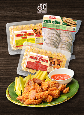 Nem chua rán - Topping bún đậu